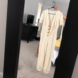 Lush cream jumpsuit